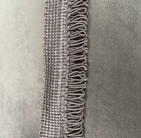Кант с ресничками шторный "Букле" ER01-82-SILVER MirTex серый (3 см/12,5 м)